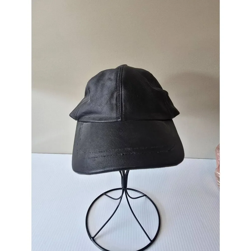 Black Leather Cap